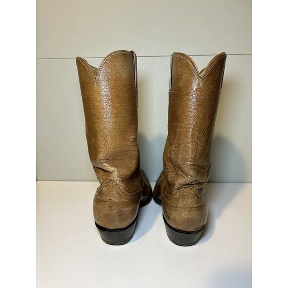 Amazonas Vintage Brown Leather Cowboy Boots Mens Size 10 Western - Picture 4 of 8